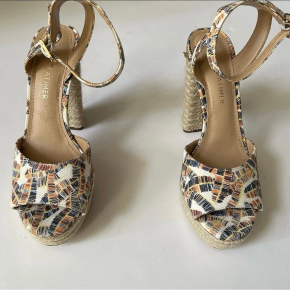 Gibson Latimer Luciana Multicolor Espadrille Platform Heels Sandals - Picture 5 of 11